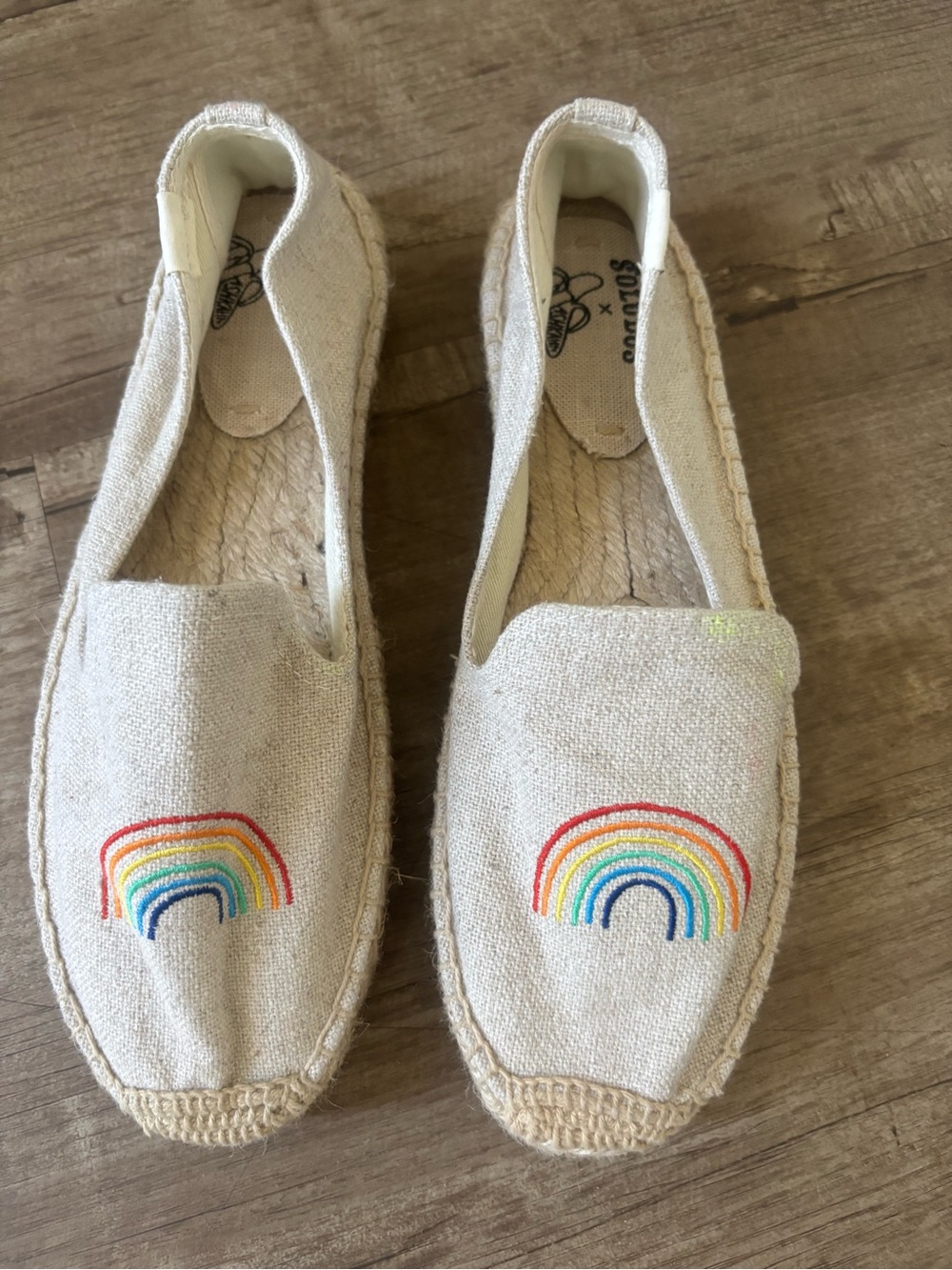 Soludos X Ashkahn canvas rainbow espadrille 9